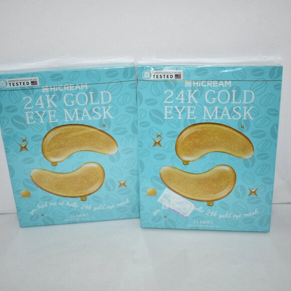 Hicream Under Eye Patches 2et of 2 (48 Pairs) – Gold Gel Eye Mask – NWT - Picture 1 of 3